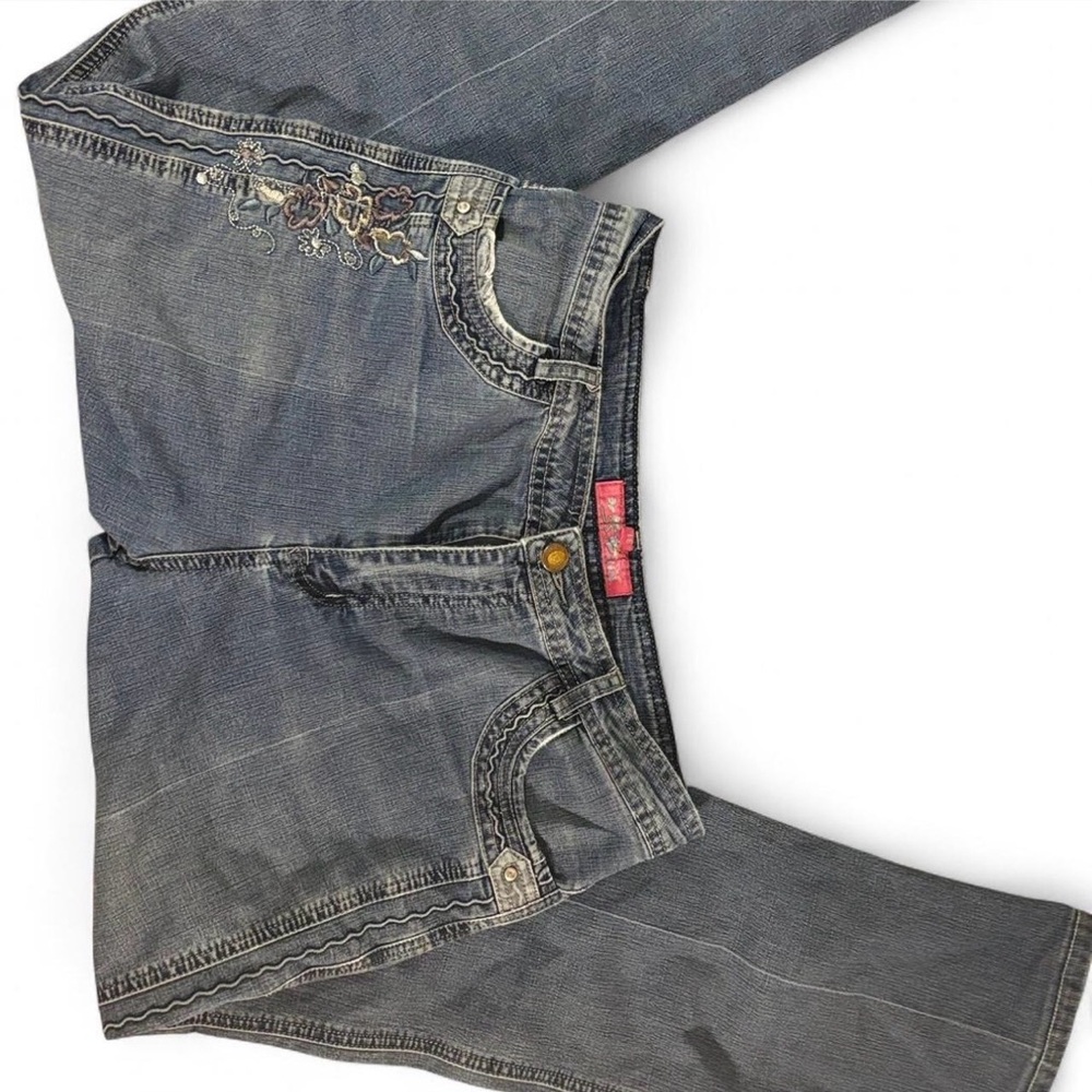 Miss Me Denim Jeans with Pink Embroidered Logo